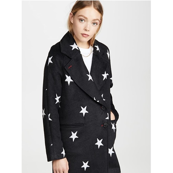 Avec Les Filles Jackets & Blazers - Avec les filles star print-double face wool coat M